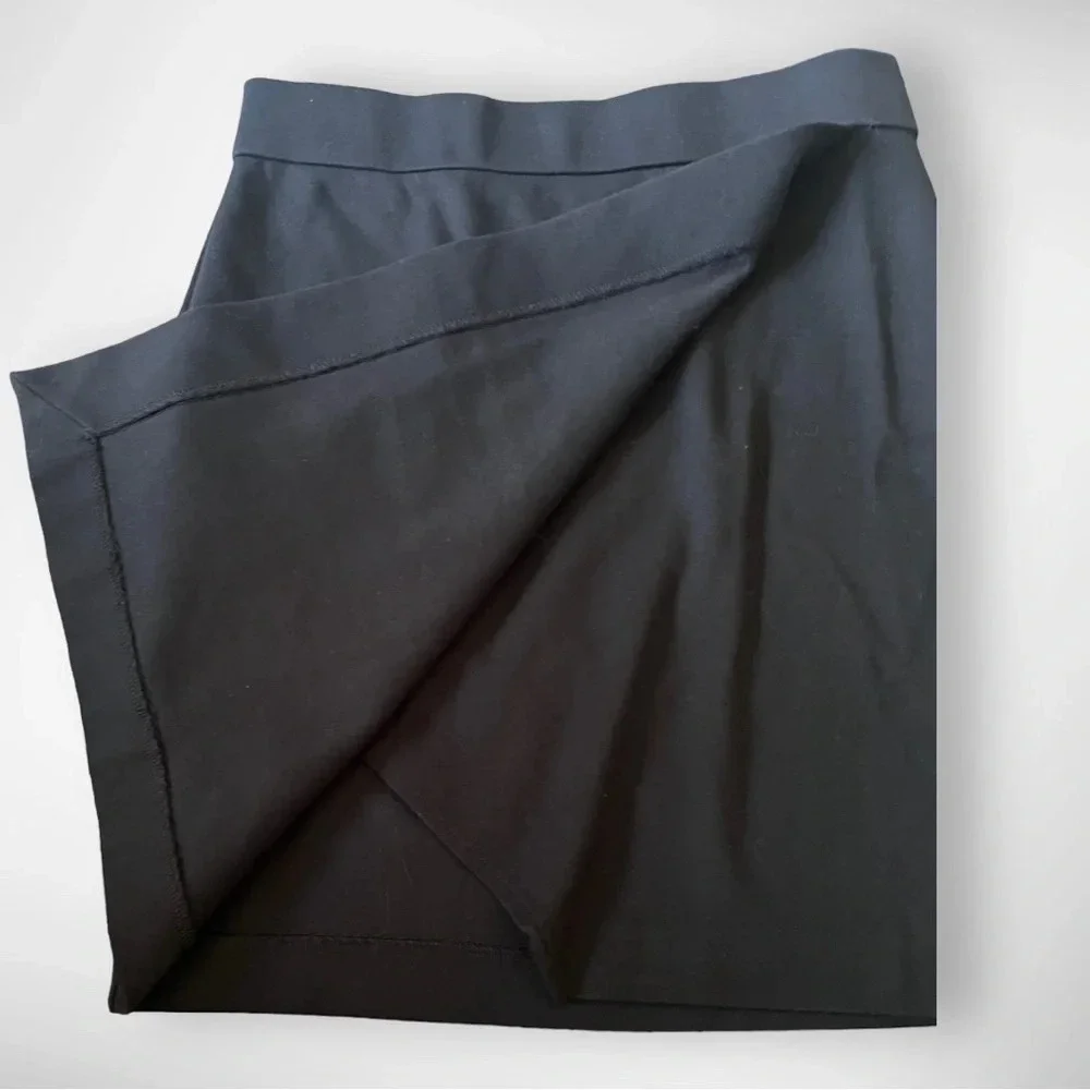 MADEWELL Women's Black Overlap City Knit‎ Skirt Small | EUC